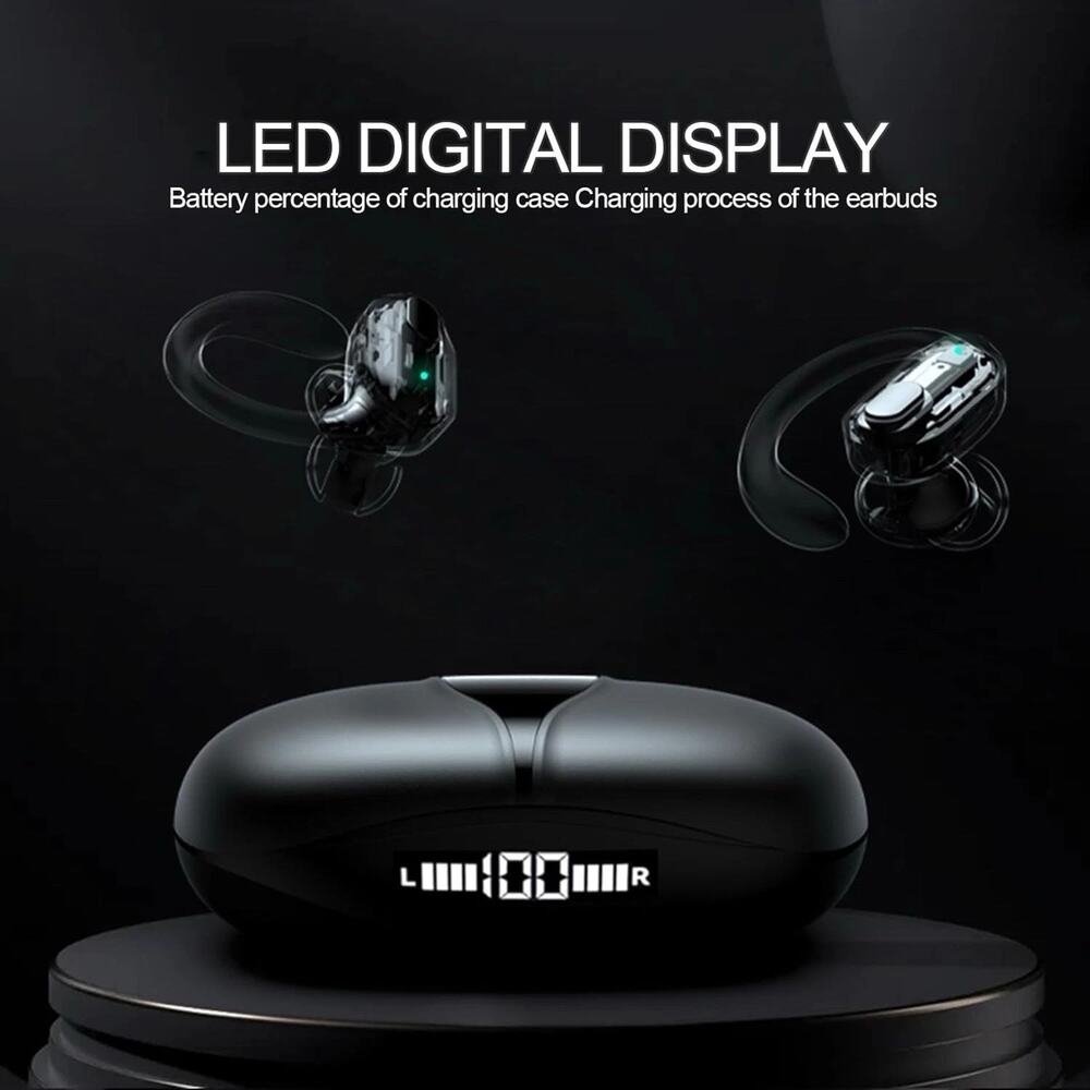 Over The Ear R800 True Wireless Earbud Headphones LED Case Sports New Sealed Box - Picture 4 of 7